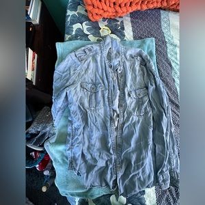 Jean button down oversized